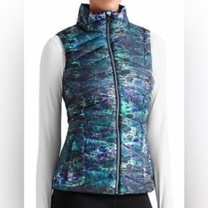 NWT Athleta Altitude Puffer Down Vest, XXS, Multicolored